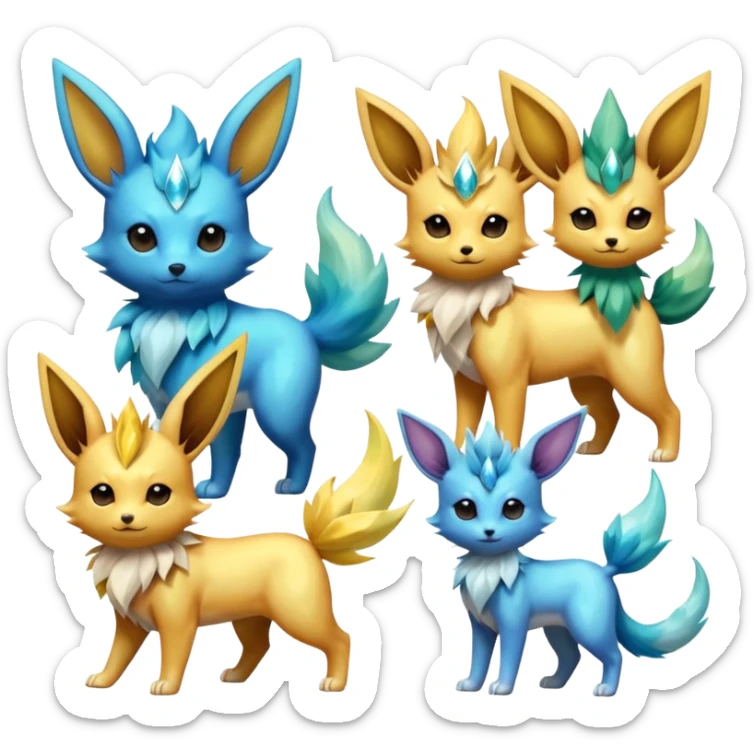 Jolteon-Flareon-Vaporeon-Leafeon-Umbreon-Glaceon-Espeon-fusion  sticker