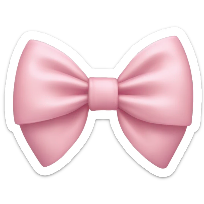 Pastel pink bow sticker