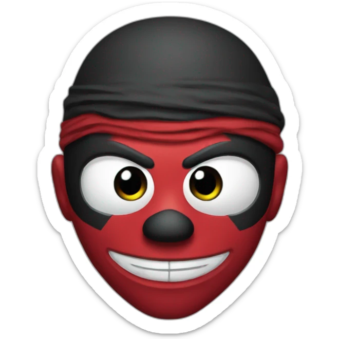Ninja clown sticker