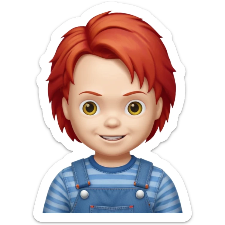 Un emojin de chuky sticker