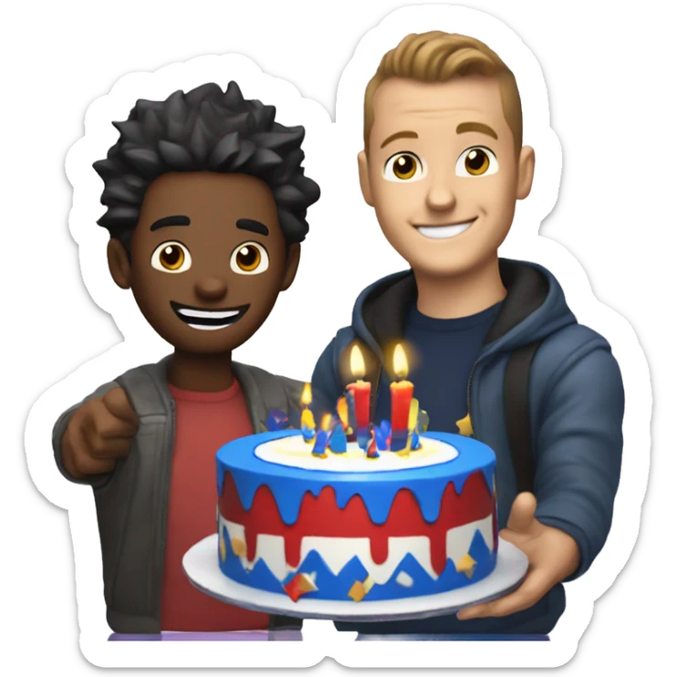 Happy birthday Christian Derrick with a image of sonic and a cake sticker