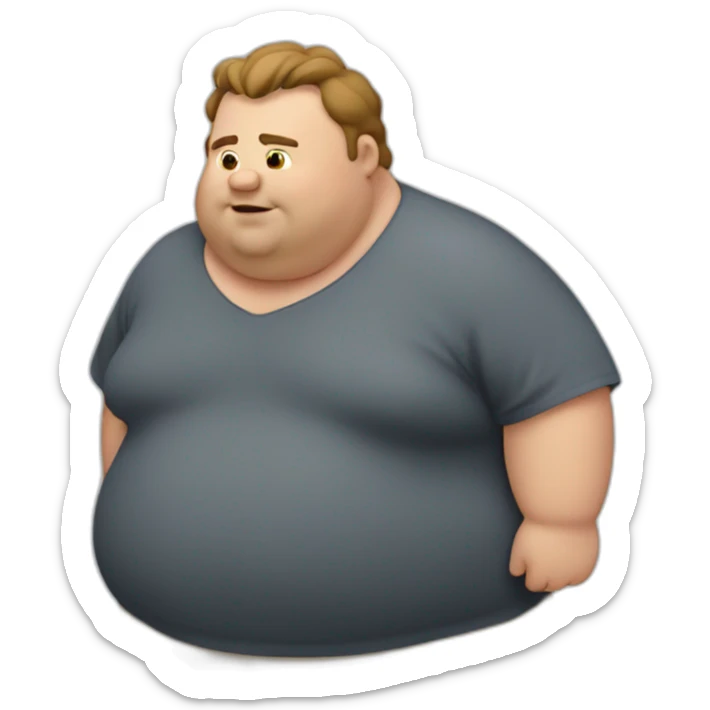 Fat guy sticker