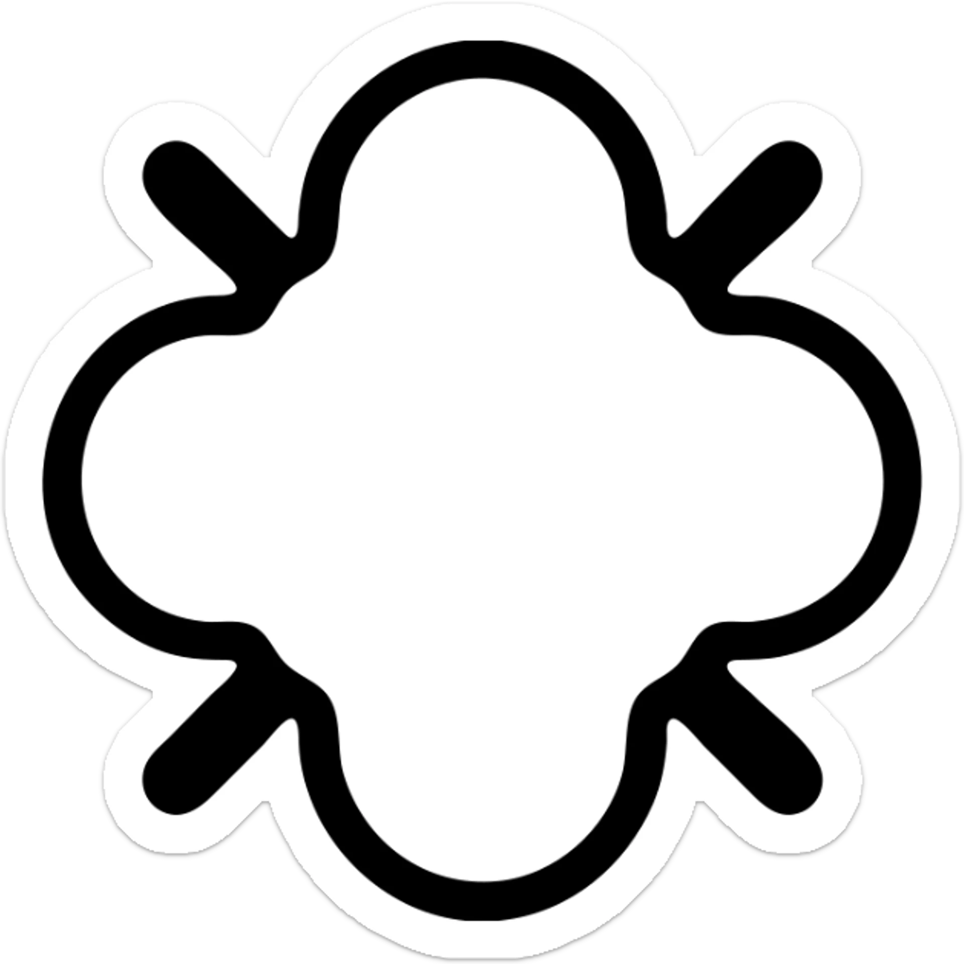 облако с 4 выступами sticker