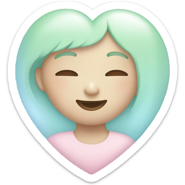 Pastel heart sticker
