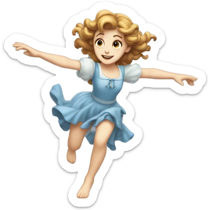 Full body Wendy darling flying sticker