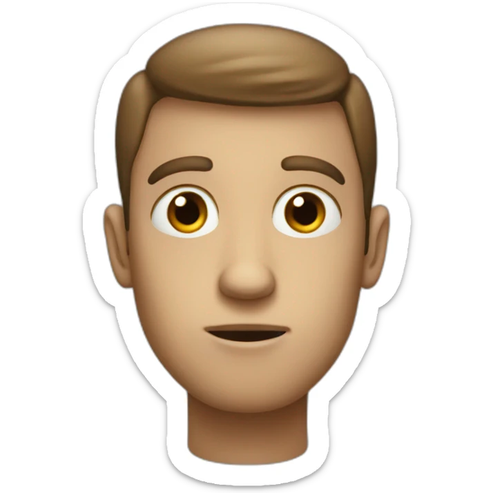 guy with very big eyes sticker