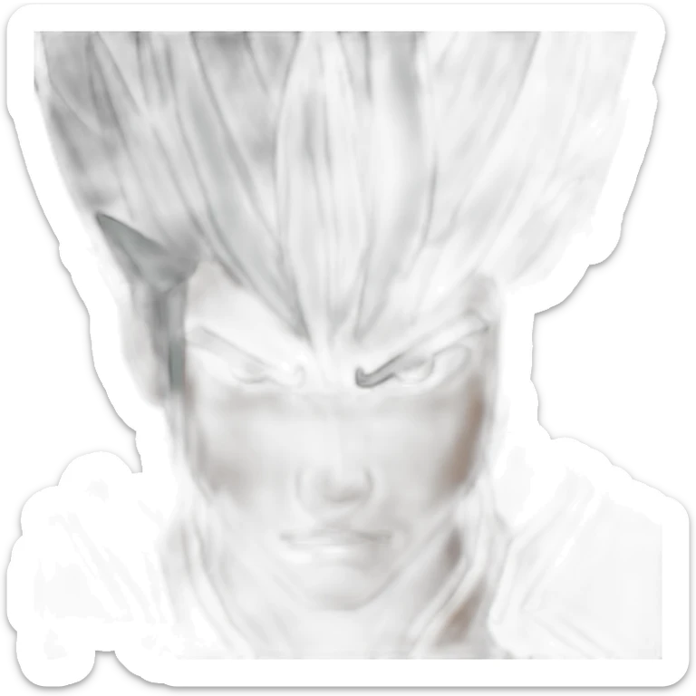 yasuo from league of legend in the dragon ball z style sticker