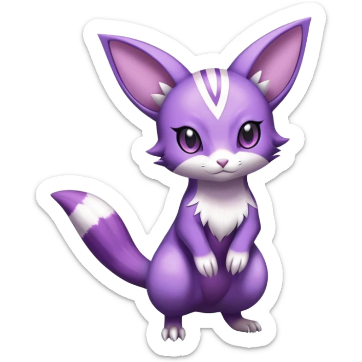 Shiny Furret-Purrloin-Espeon-Hybrid (Full body) sticker