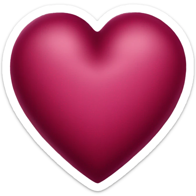 Deep cranberry colored heart sticker