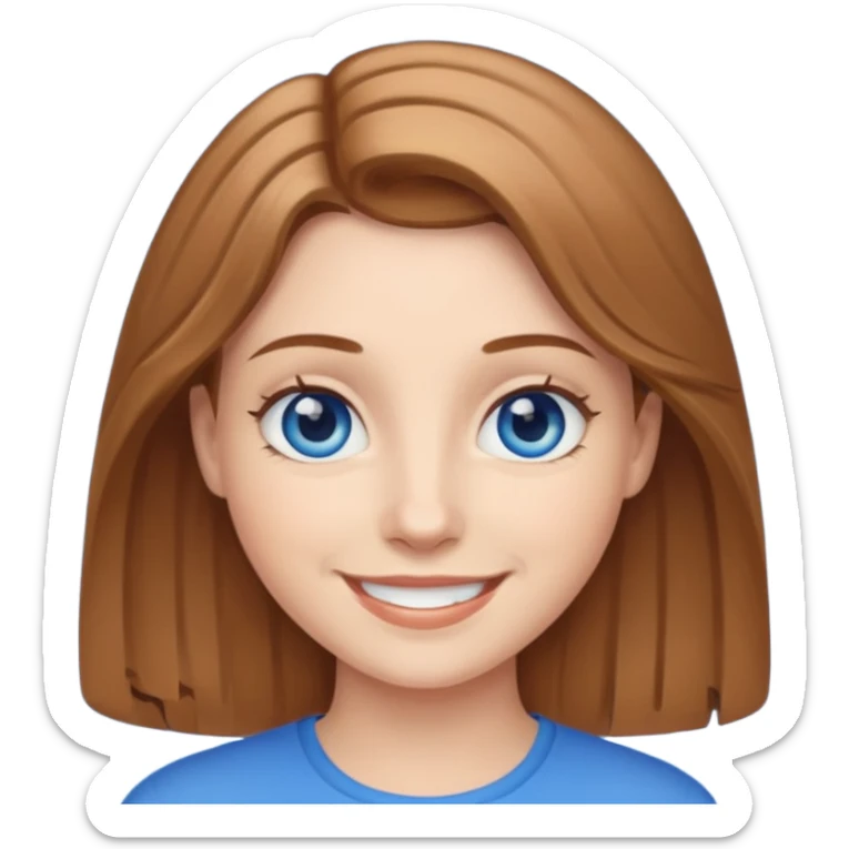 can you make a white native American emoji with light brown hair and blue eyes  sticker