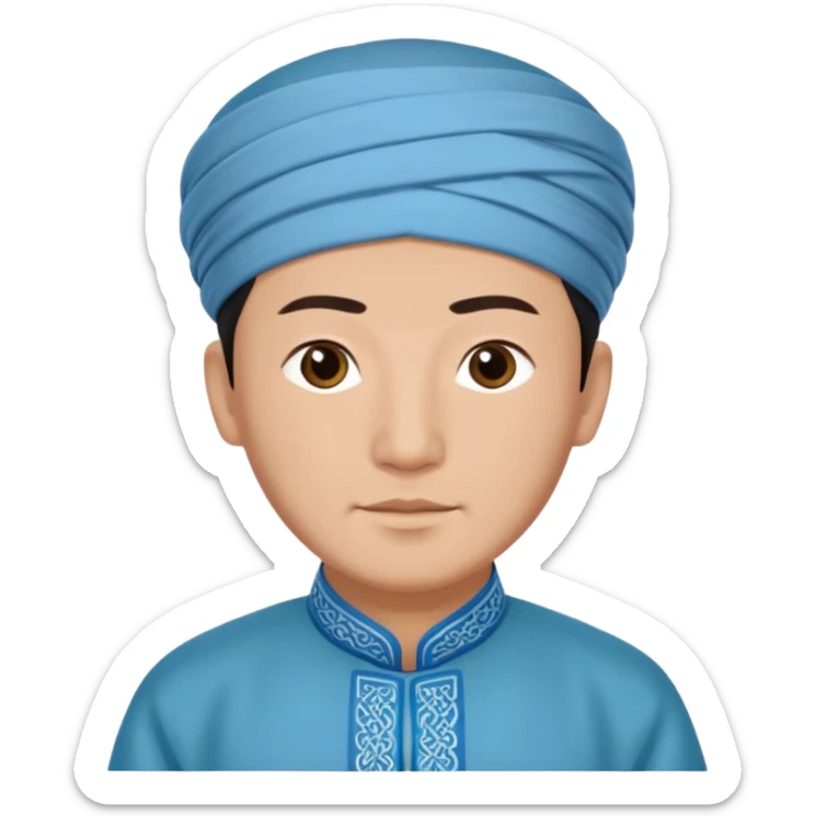 Chinese Muslim man, Uyghurs:  based in the Xinjiang autonomous region. sticker