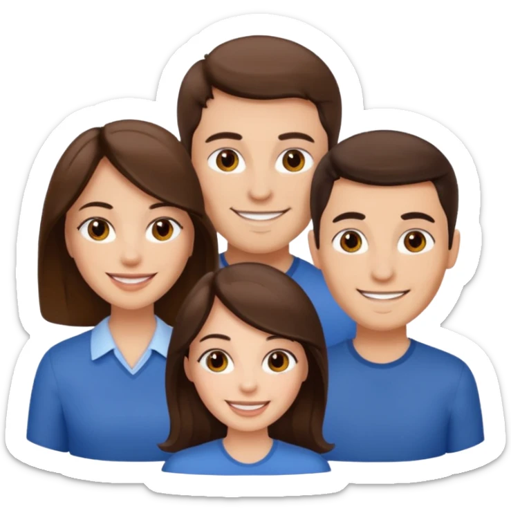 Un trouple deux hommes une femme brune sticker