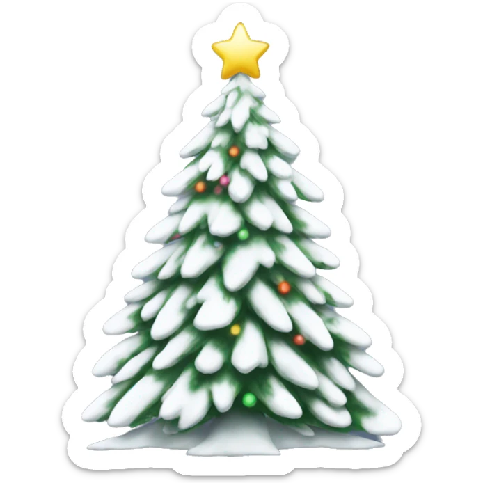 White christmas tree  sticker