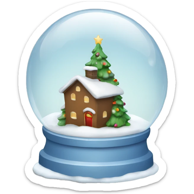 Christmas snowglobe sticker