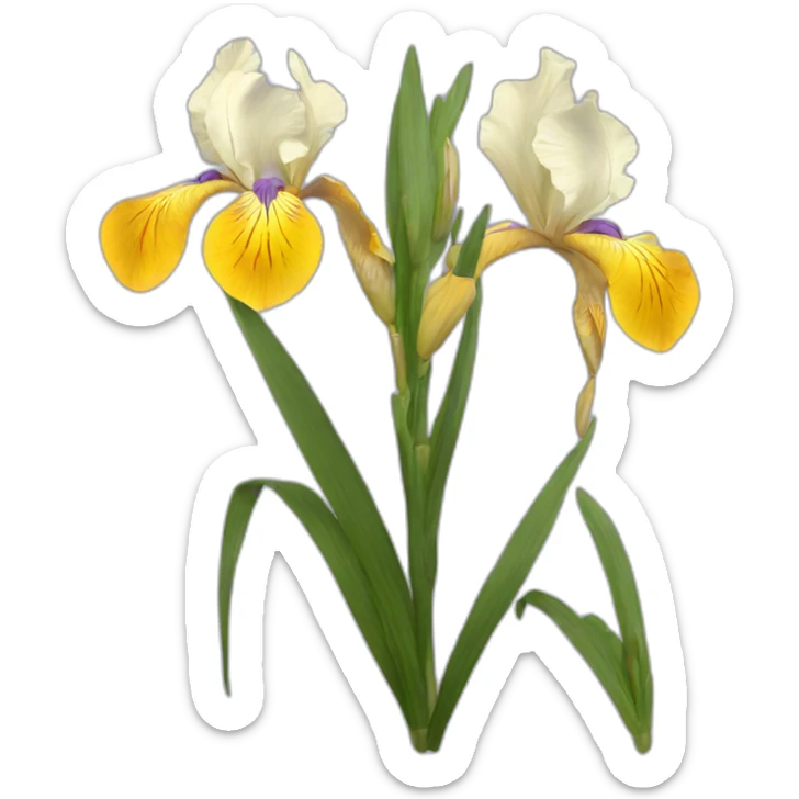 iris flora sticker