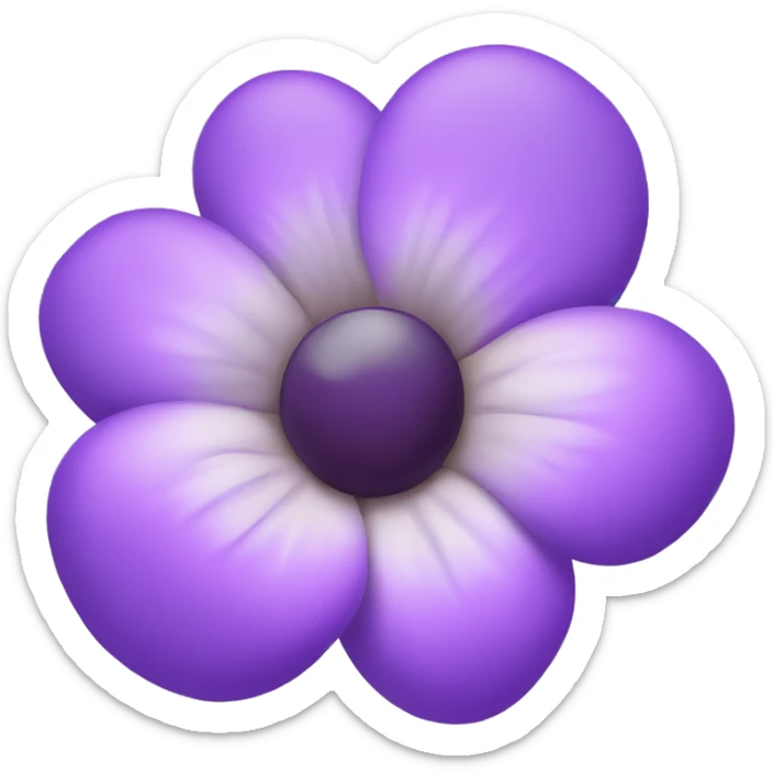 purple flower sticker