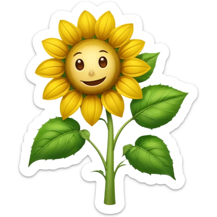 An exact  picture of the sunflower from Plants vs. Zombies sticker