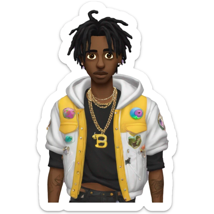 playboi carti eviljoordan outfit sticker