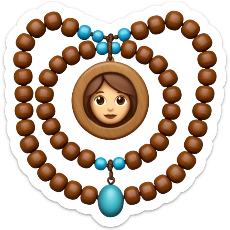 Rosario catolico. Con 10 cuentas por misterio y un solo centro  sticker