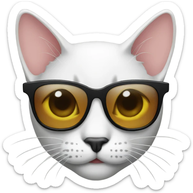 Cat with sunglasses sticker