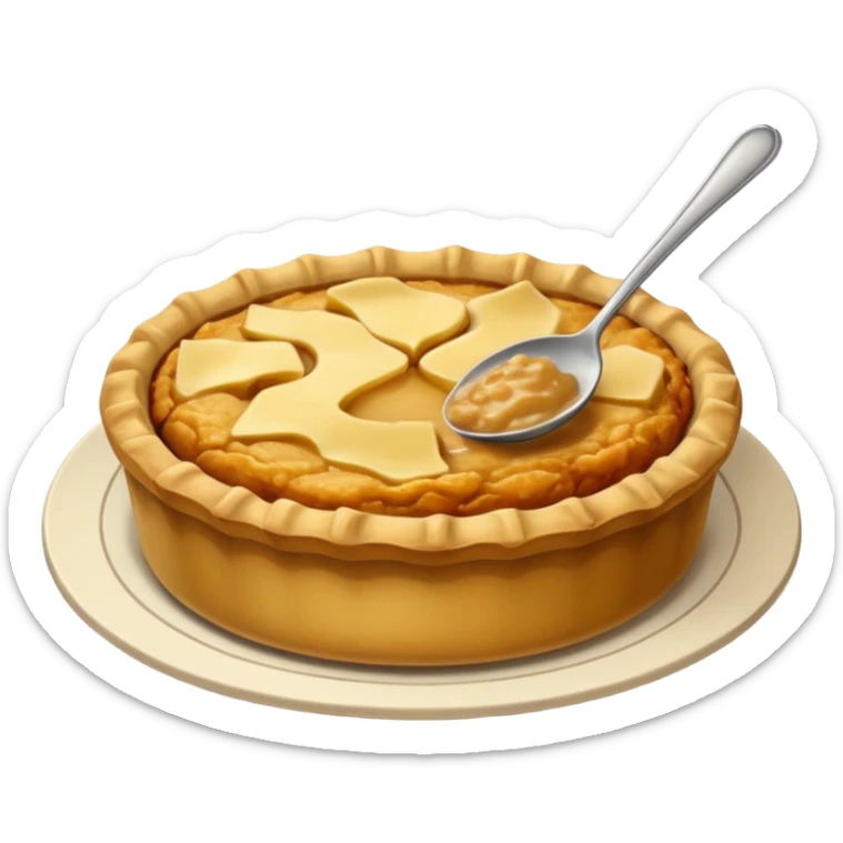 a deep dish plate with a yellowish food in it,  in a bit of small small lumps and very dry, small mountain. with a bit of applesauce on top on the side and a spoon sticking out sticker