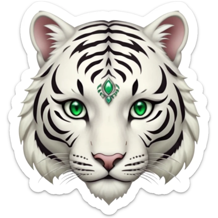 Female white tiger khajiit leader of the umbral rose  sticker