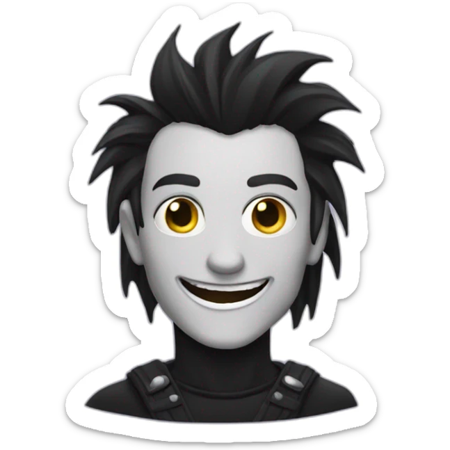 happy-goth-man sticker