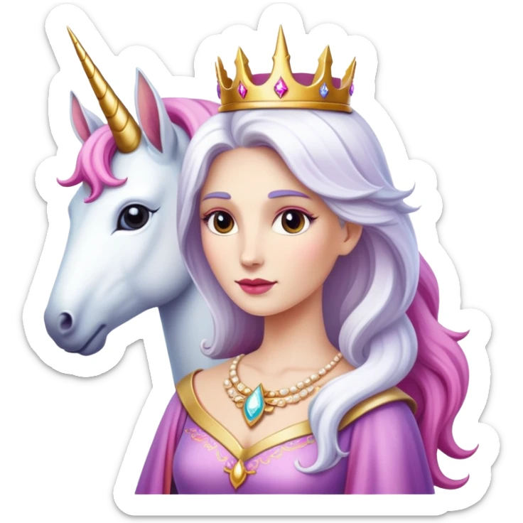 Queen of unicorns  sticker