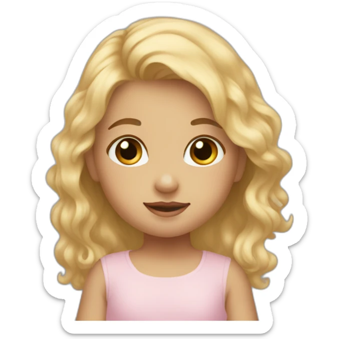 a baby whit bruin hair in the arms of a girl wiht blond hair sticker