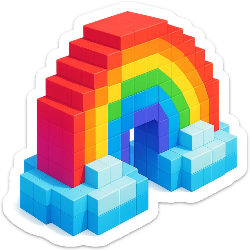 Water in rainbow  sticker