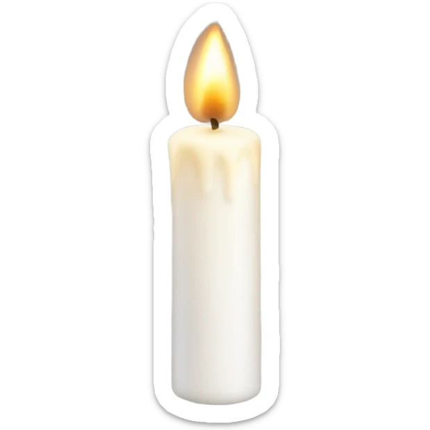 White candle  sticker