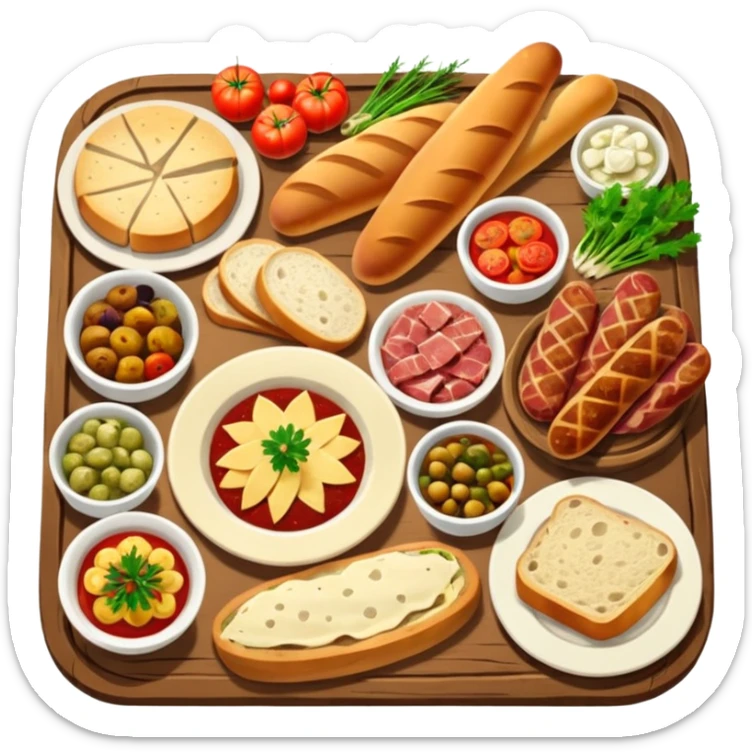 Nourriture d'Europe de l'Est (Slovaque, Hongrois, république tchèque et Pologne) sticker