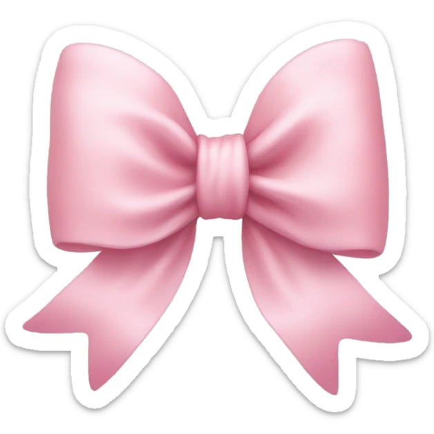 Light pink bow sticker