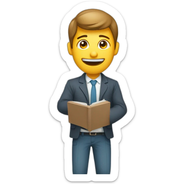 Por favor, crie um emoji representando um homem expressando negação. Certifique-se de incluir detalhes em sua feição para transmitir claramente a emoção de dizer 'não'." sticker
