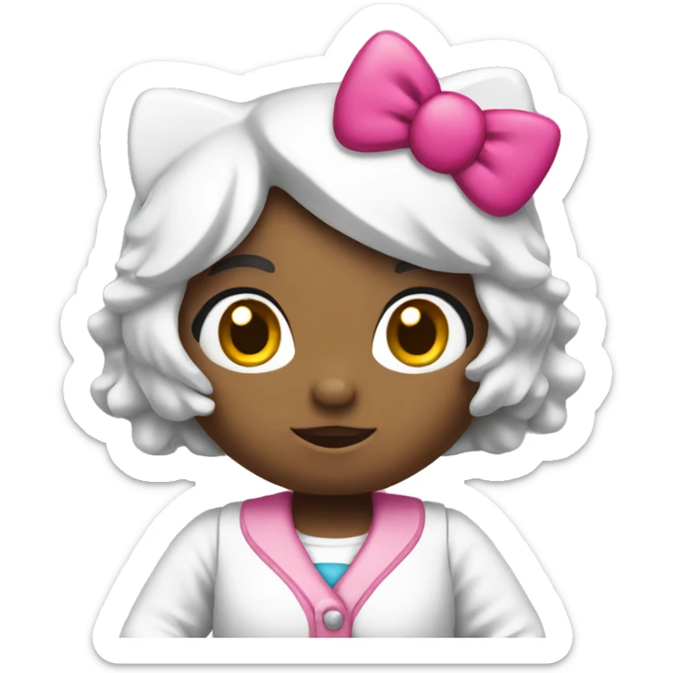 Hello kitty working sticker