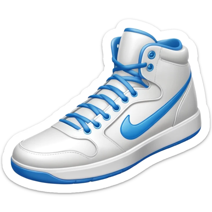 basketball sneaker object icon, high-top shoes, sporty design, glossy details, 3D cartoon, mobile game icon style, centered, clean background, no text, no watermark
 sticker