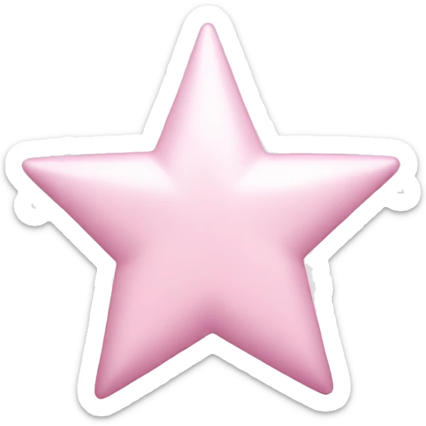 Pale pink star sparkle sticker