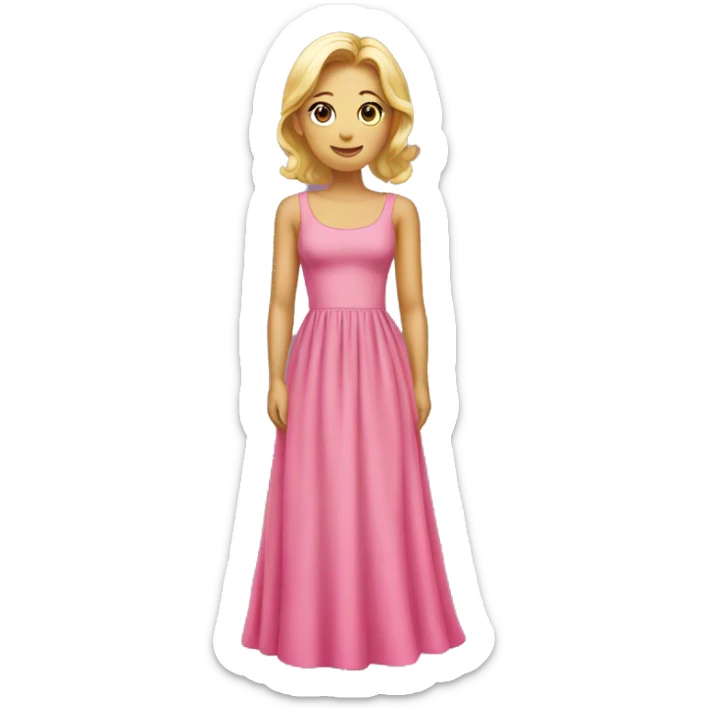 pink dress sticker