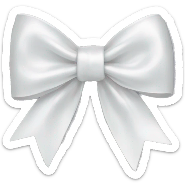 white satin bow sticker