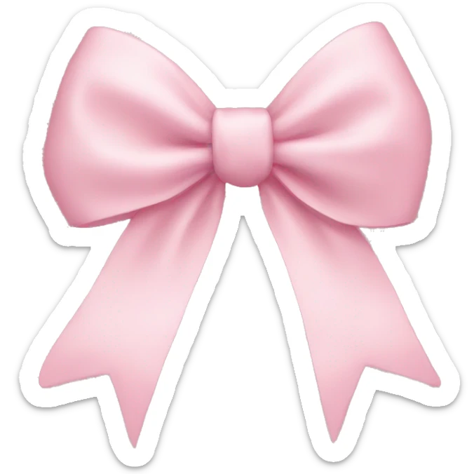 Light pink bow sticker