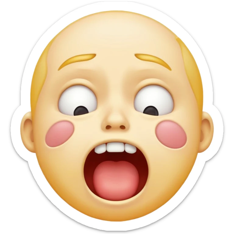 Egy fuldokló emoji aki saját magát folytogatja sticker