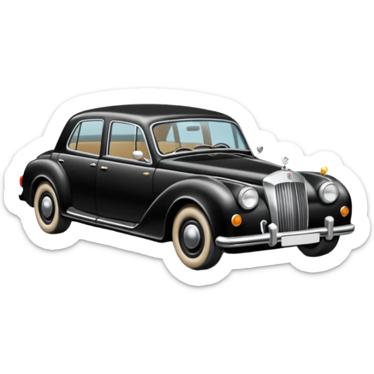 Crée-moi une voiture noire, berline, très classe La voiture  en long 2025classe S que d’un côté  sticker