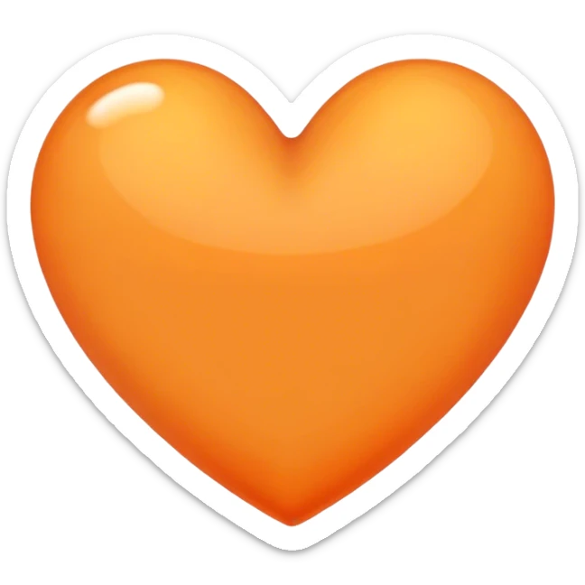 Light Orange Heart sticker