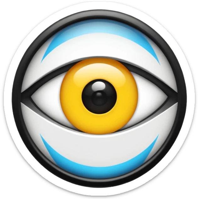 Minimalist emoji-style sticker of a wide open eye with a camera flash bursting into it. High contrast black and white with sharp lines. No gradients.
 sticker