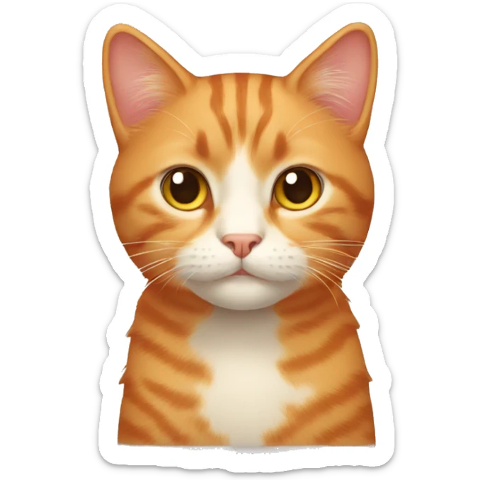 light red cat sticker