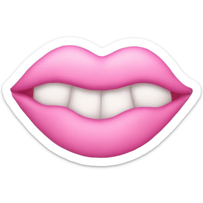 “A pink kiss mark emoji, similar to 💋, but in a soft pink shade.” sticker