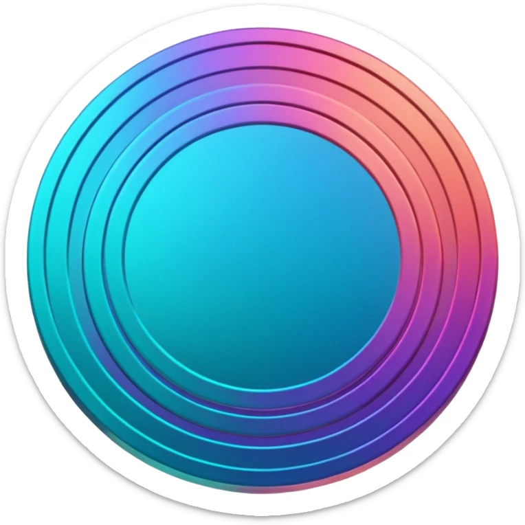 Many Coins pack
in gradient of turquoise, blue, pink, purple, and coral
 sticker