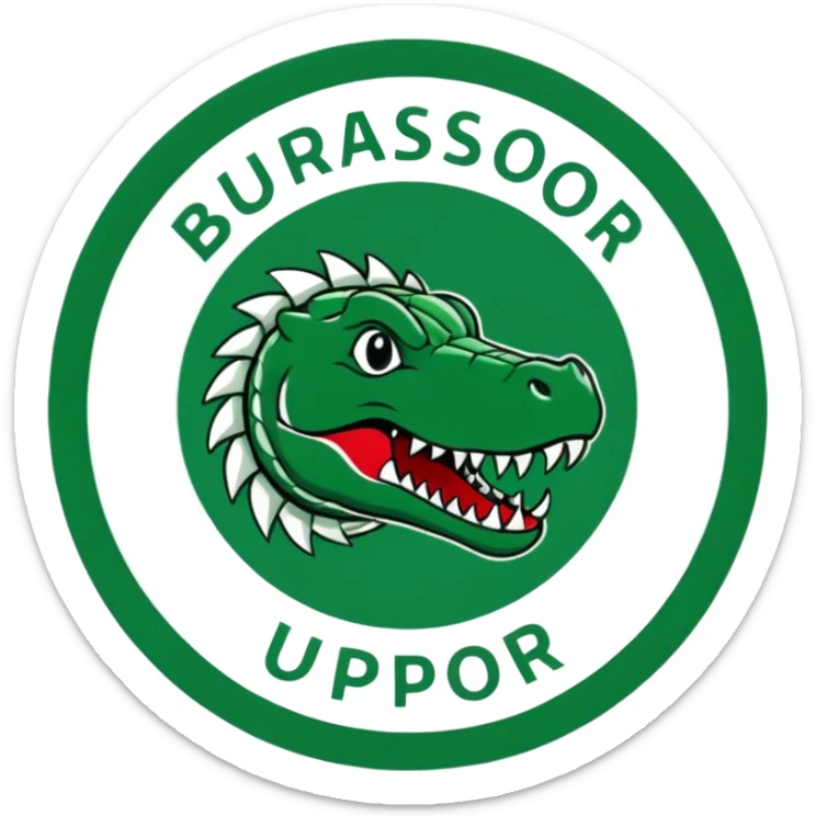 Green,white color Bursaspor turkish football club logo sticker