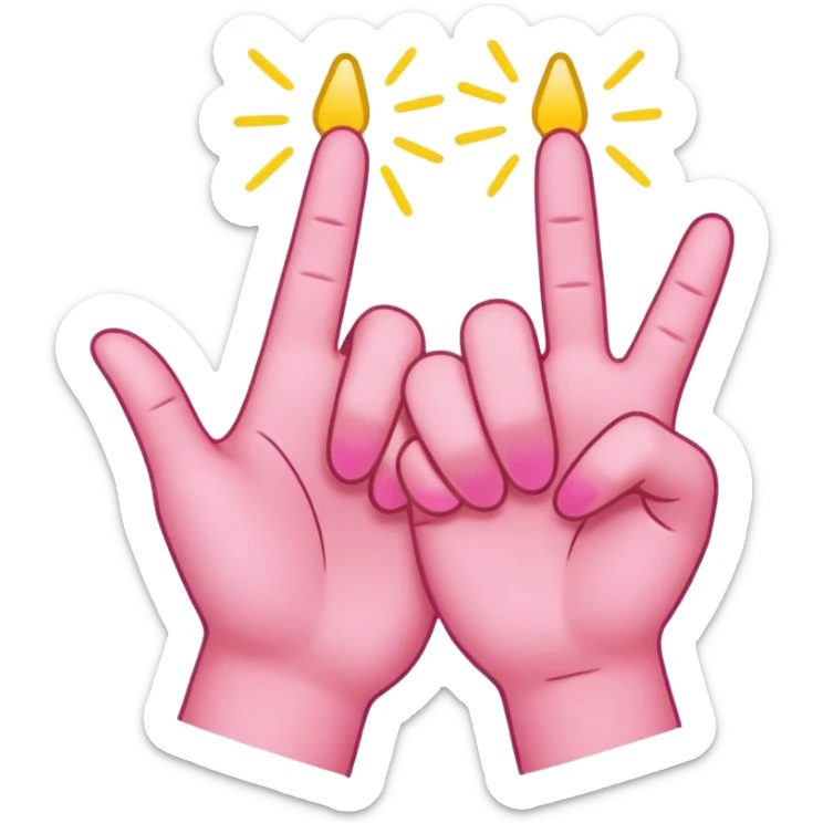 2D yellow pinky-promise/Pinky swear/ pinky handshake gesture emoji, bold outline, transparent 1024×1024. sticker