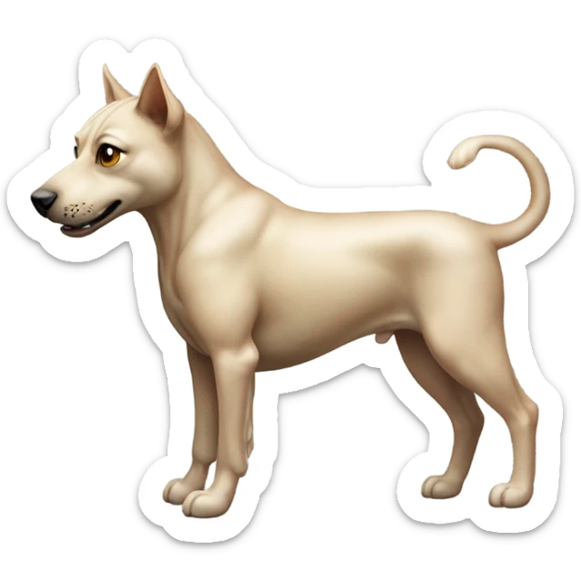 dog cat cenetaur mixture. The dog should be on top of the cat, and the backlegs of dog should be blended in with the backlegs of the cat, with the cat acting as the horse of a centaur (aka the body) sticker